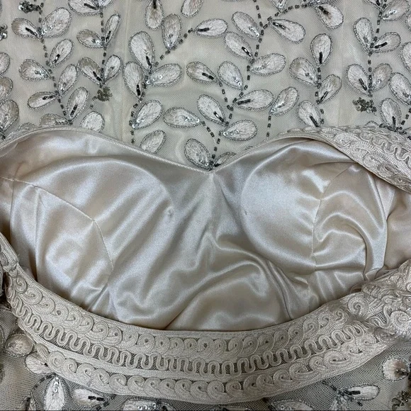 🆕 Vintage Sue Wong Nocturne Appliqué Ivory White Lace Formal Wedding Prom Dress - Picture 8 of 14